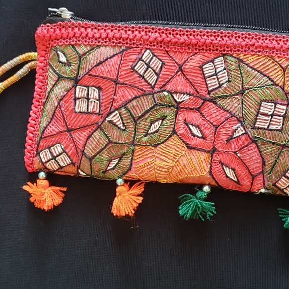 Handbags - Embroidered Clutch Bag